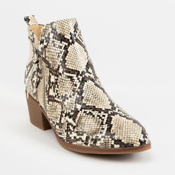 NEW MIA Size Zip Snake Ankle Booties - Picture 1 of 7